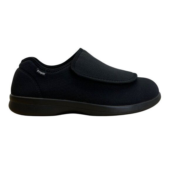 Propét Men’s Black Adhesive Closure Cushion Foot Slippers Size 10 - New - Picture 1 of 8